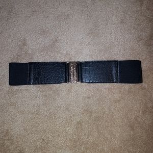 Primark Waist Belt Black with Gold Buckle Sz Large